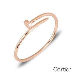 Cartier Rose Gold Plain Juste Un Clou Bracelet Size 19 B6048119 Cartier Rose Gold Plain Juste Un Clou Bracelet Size 19 B6048119